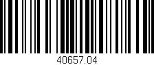 Código de barras (EAN, GTIN, SKU, ISBN): '40657.04'