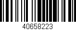 Código de barras (EAN, GTIN, SKU, ISBN): '40658223'