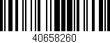 Código de barras (EAN, GTIN, SKU, ISBN): '40658260'