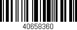 Código de barras (EAN, GTIN, SKU, ISBN): '40658360'