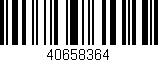 Código de barras (EAN, GTIN, SKU, ISBN): '40658364'
