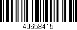 Código de barras (EAN, GTIN, SKU, ISBN): '40658415'