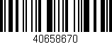 Código de barras (EAN, GTIN, SKU, ISBN): '40658670'