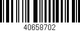 Código de barras (EAN, GTIN, SKU, ISBN): '40658702'