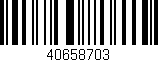 Código de barras (EAN, GTIN, SKU, ISBN): '40658703'