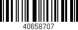 Código de barras (EAN, GTIN, SKU, ISBN): '40658707'