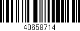 Código de barras (EAN, GTIN, SKU, ISBN): '40658714'