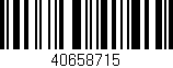 Código de barras (EAN, GTIN, SKU, ISBN): '40658715'