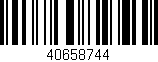 Código de barras (EAN, GTIN, SKU, ISBN): '40658744'