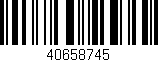 Código de barras (EAN, GTIN, SKU, ISBN): '40658745'