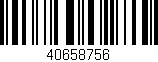 Código de barras (EAN, GTIN, SKU, ISBN): '40658756'