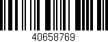 Código de barras (EAN, GTIN, SKU, ISBN): '40658769'