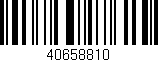 Código de barras (EAN, GTIN, SKU, ISBN): '40658810'