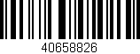 Código de barras (EAN, GTIN, SKU, ISBN): '40658826'