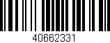 Código de barras (EAN, GTIN, SKU, ISBN): '40662331'