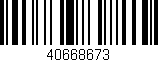 Código de barras (EAN, GTIN, SKU, ISBN): '40668673'