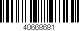 Código de barras (EAN, GTIN, SKU, ISBN): '40668681'