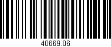 Código de barras (EAN, GTIN, SKU, ISBN): '40669.06'