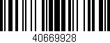 Código de barras (EAN, GTIN, SKU, ISBN): '40669928'