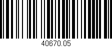 Código de barras (EAN, GTIN, SKU, ISBN): '40670.05'