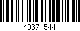 Código de barras (EAN, GTIN, SKU, ISBN): '40671544'