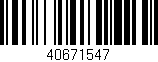 Código de barras (EAN, GTIN, SKU, ISBN): '40671547'