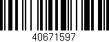 Código de barras (EAN, GTIN, SKU, ISBN): '40671597'