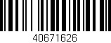 Código de barras (EAN, GTIN, SKU, ISBN): '40671626'