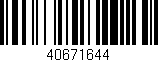 Código de barras (EAN, GTIN, SKU, ISBN): '40671644'