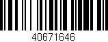 Código de barras (EAN, GTIN, SKU, ISBN): '40671646'