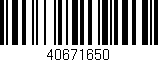 Código de barras (EAN, GTIN, SKU, ISBN): '40671650'