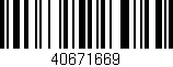 Código de barras (EAN, GTIN, SKU, ISBN): '40671669'