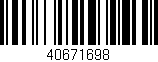 Código de barras (EAN, GTIN, SKU, ISBN): '40671698'