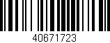 Código de barras (EAN, GTIN, SKU, ISBN): '40671723'
