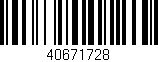 Código de barras (EAN, GTIN, SKU, ISBN): '40671728'