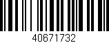 Código de barras (EAN, GTIN, SKU, ISBN): '40671732'