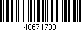 Código de barras (EAN, GTIN, SKU, ISBN): '40671733'