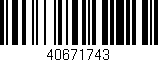 Código de barras (EAN, GTIN, SKU, ISBN): '40671743'