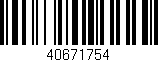 Código de barras (EAN, GTIN, SKU, ISBN): '40671754'