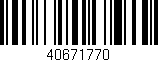 Código de barras (EAN, GTIN, SKU, ISBN): '40671770'