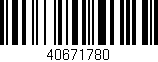 Código de barras (EAN, GTIN, SKU, ISBN): '40671780'