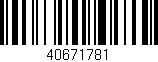 Código de barras (EAN, GTIN, SKU, ISBN): '40671781'