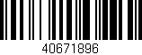 Código de barras (EAN, GTIN, SKU, ISBN): '40671896'
