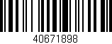Código de barras (EAN, GTIN, SKU, ISBN): '40671898'