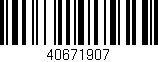 Código de barras (EAN, GTIN, SKU, ISBN): '40671907'