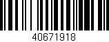 Código de barras (EAN, GTIN, SKU, ISBN): '40671918'