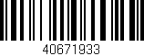 Código de barras (EAN, GTIN, SKU, ISBN): '40671933'