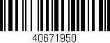 Código de barras (EAN, GTIN, SKU, ISBN): '40671950'