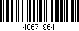Código de barras (EAN, GTIN, SKU, ISBN): '40671964'