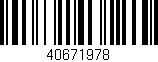 Código de barras (EAN, GTIN, SKU, ISBN): '40671978'